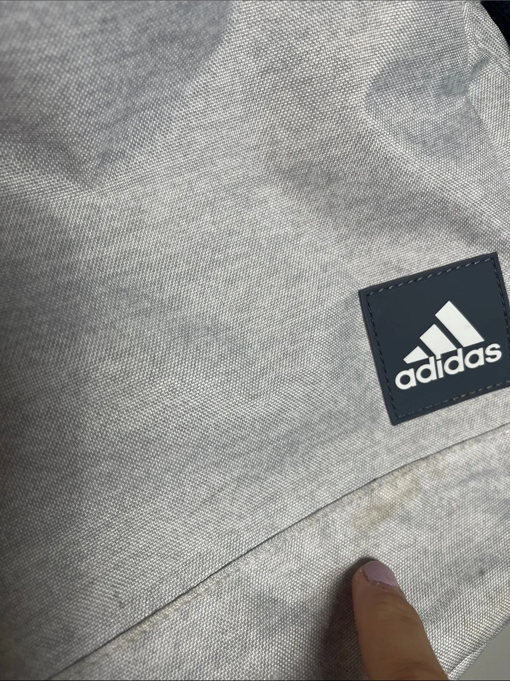 adidas Light Gray Backpack with Mint Blue Accents - Picture 10 of 11